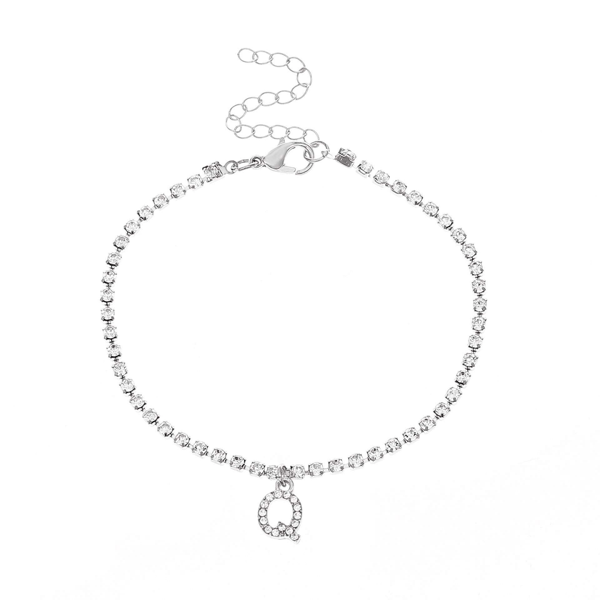 Initial Glow Tornozeleira Letra com Zircônias Serenyah