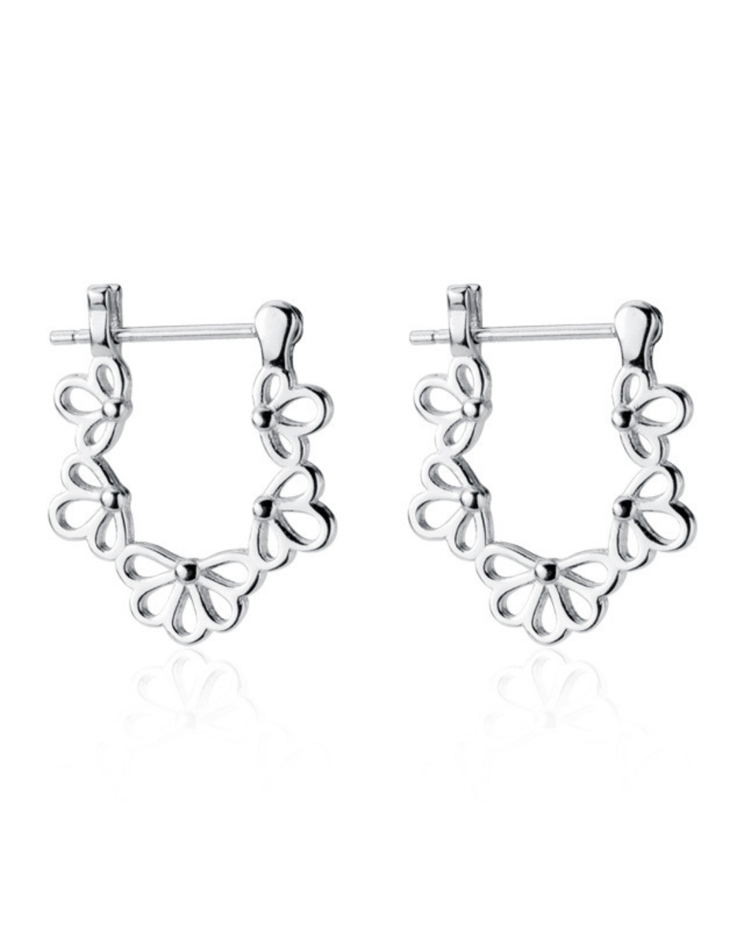 Fiore D'Or Earrings | Brincos Florais Elegantes em Prata 925