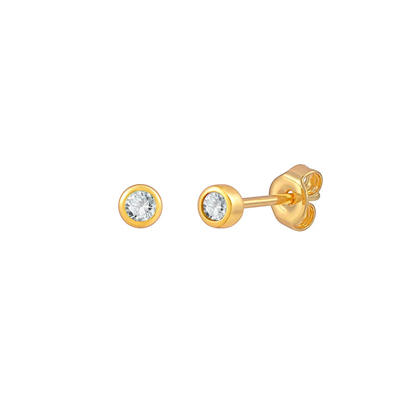 Nova Studs Brincos Mini Zircônia Korean Chic Serenyah