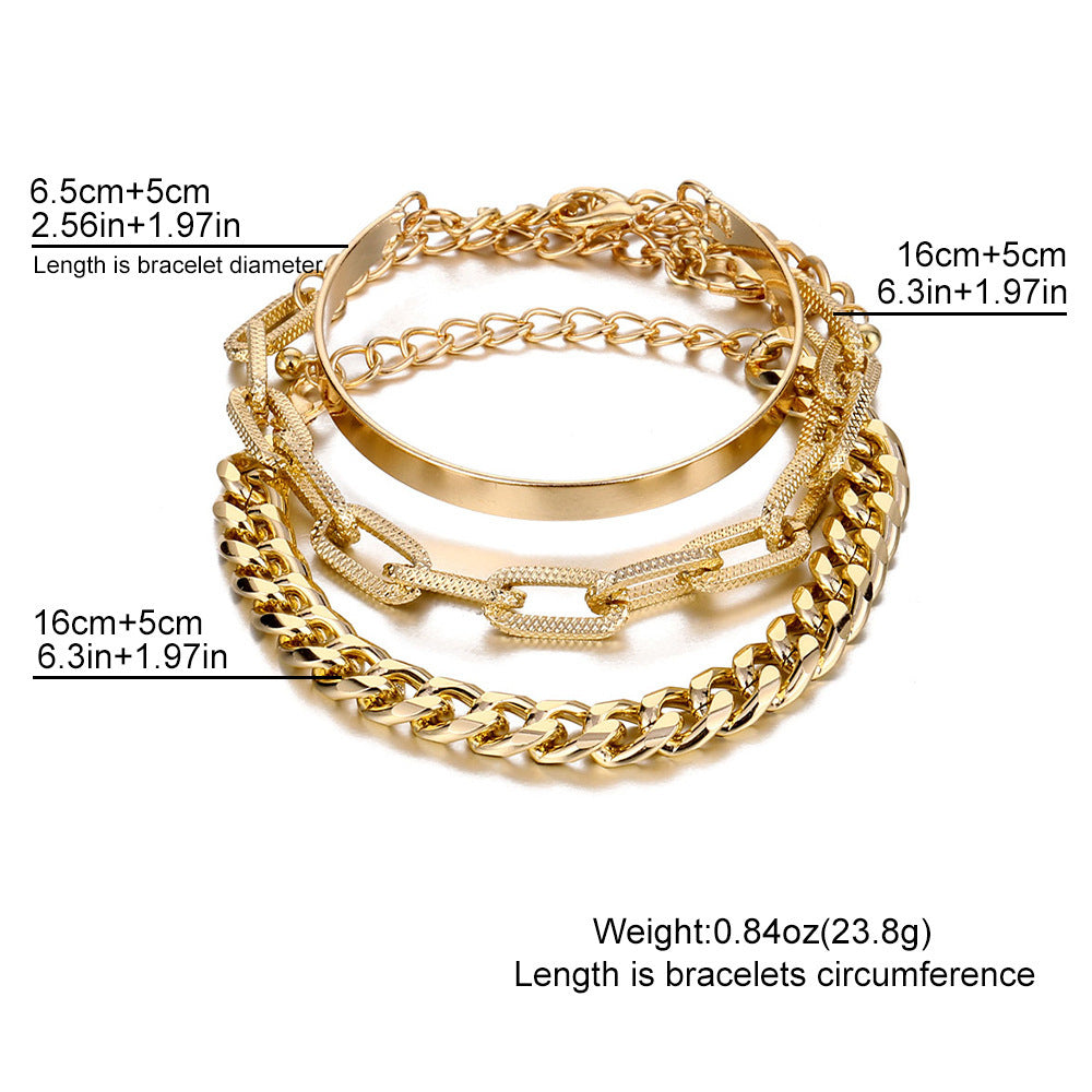 Vera Catena - Conjunto com 3 ou 4 Pulseiras em Dourado ou Prata Serenyah