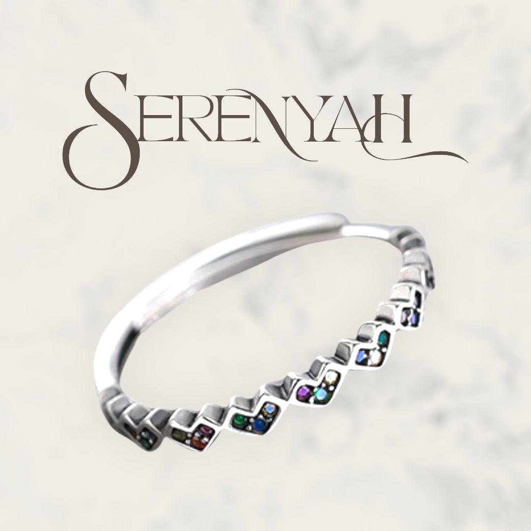 Verona Ring – Anel de Prata 925 com corações e pedras