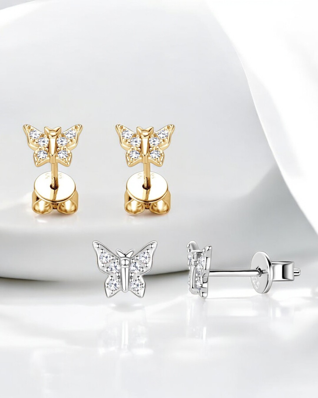 Auréa Butterfly Brincos Femininos | Semi-Jóias em Prata 925 Serenyah