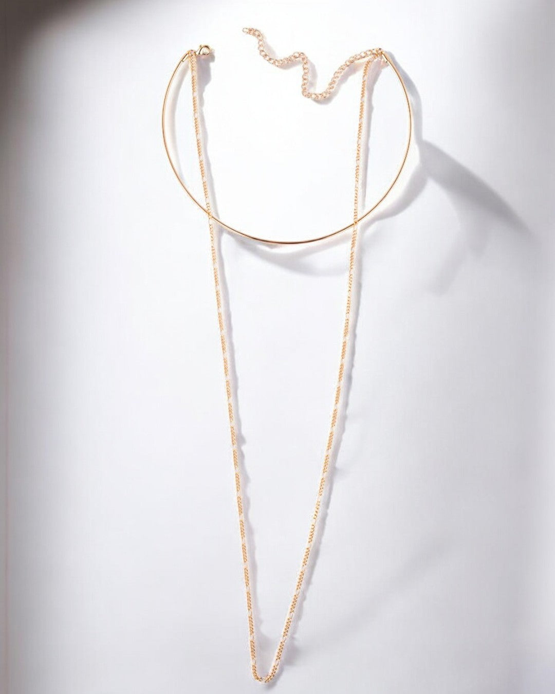 Aureum Curve Collar Dourado Layered Serenyah