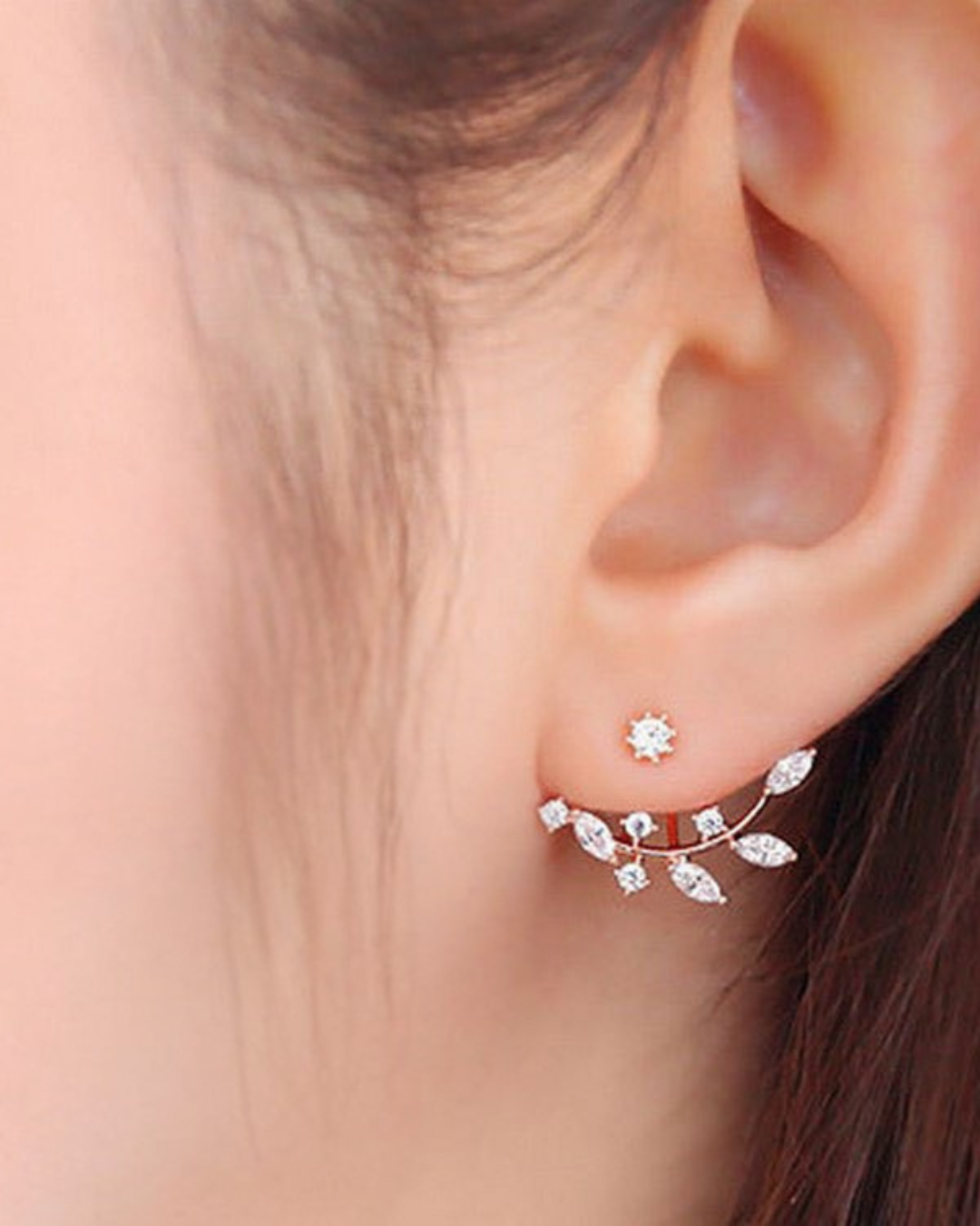 Fiorelle Earrings – Brinco Floral com Pérolas e Design Ajustável