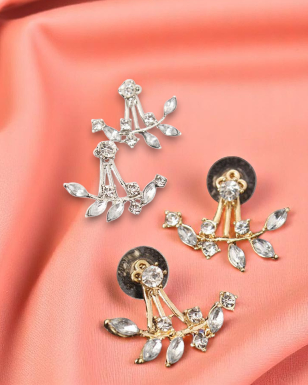 Fiorelle Earrings – Brinco Floral com Pérolas e Design Ajustável