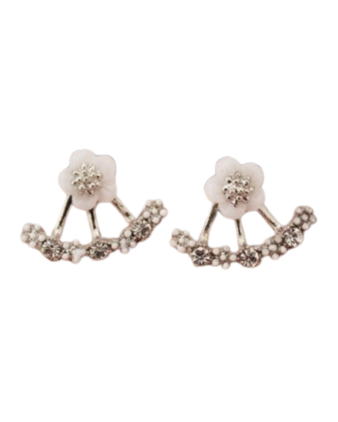 Fiorelle Earrings – Brinco Floral com Pérolas e Design Ajustável