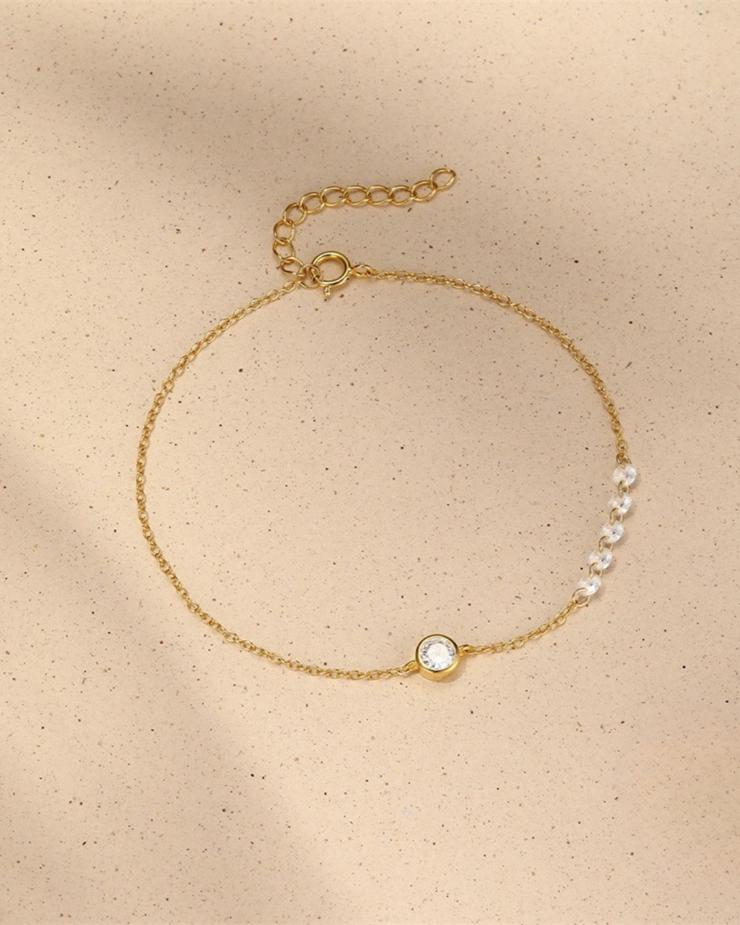 Luna D'Oro Set - Conjunto Colar e Pulseira em Prata 925 com Zircônias Serenyah