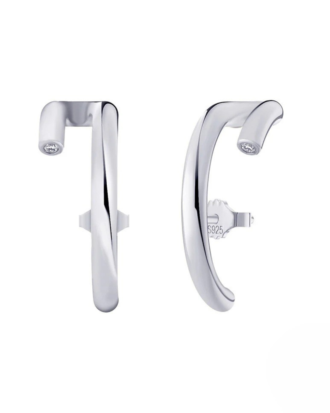 Milan Arc Brincos em Prata 925 Banhados a Ouro 14 K | Serenyah