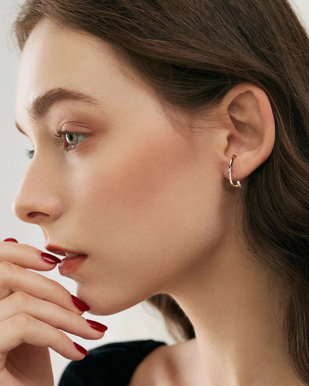 Milan Arc Brincos em Prata 925 Banhados a Ouro 14 K | Serenyah