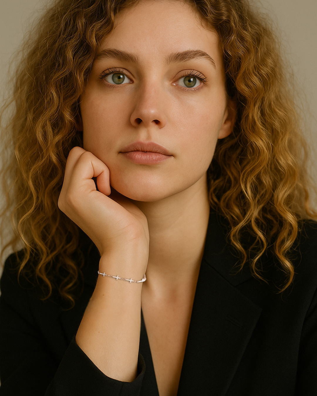 Pulseira Croce Fine com Mini Cruzes Banhada a Ouro ou Prata Serenyah