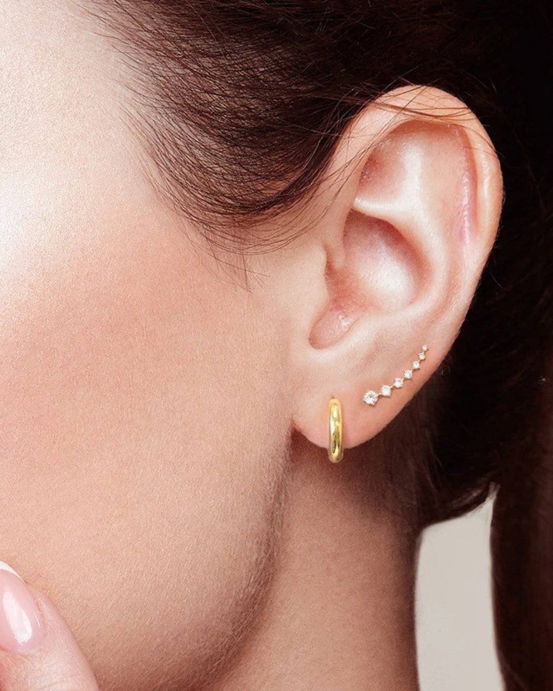 Rivoli Arc Ear‑Climber Brincos Femininos Prata 925 e Zircônia Serenyah