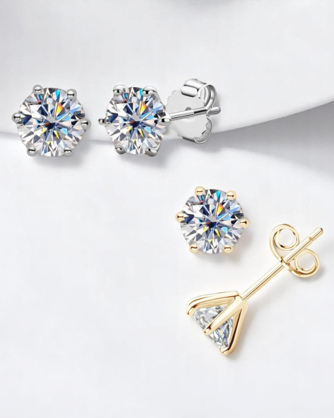 Verona Studs - Brinco de Zircônia  Banho de Ouro ou Prata | Serenyah