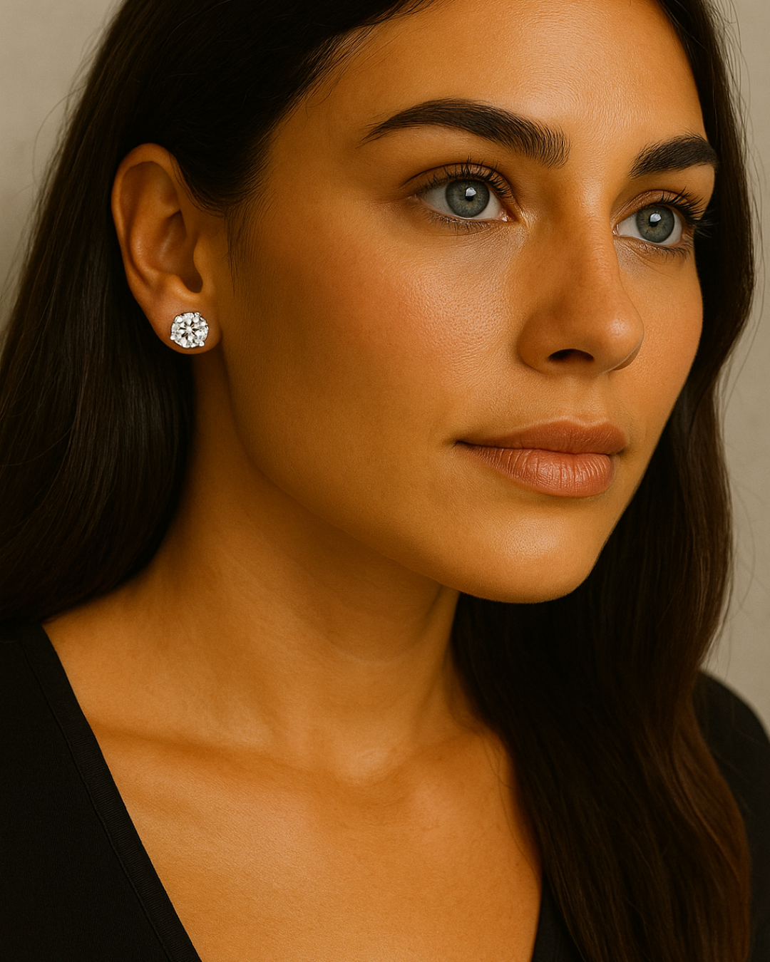 Verona Studs - Brinco de Zircônia  Banho de Ouro ou Prata | Serenyah