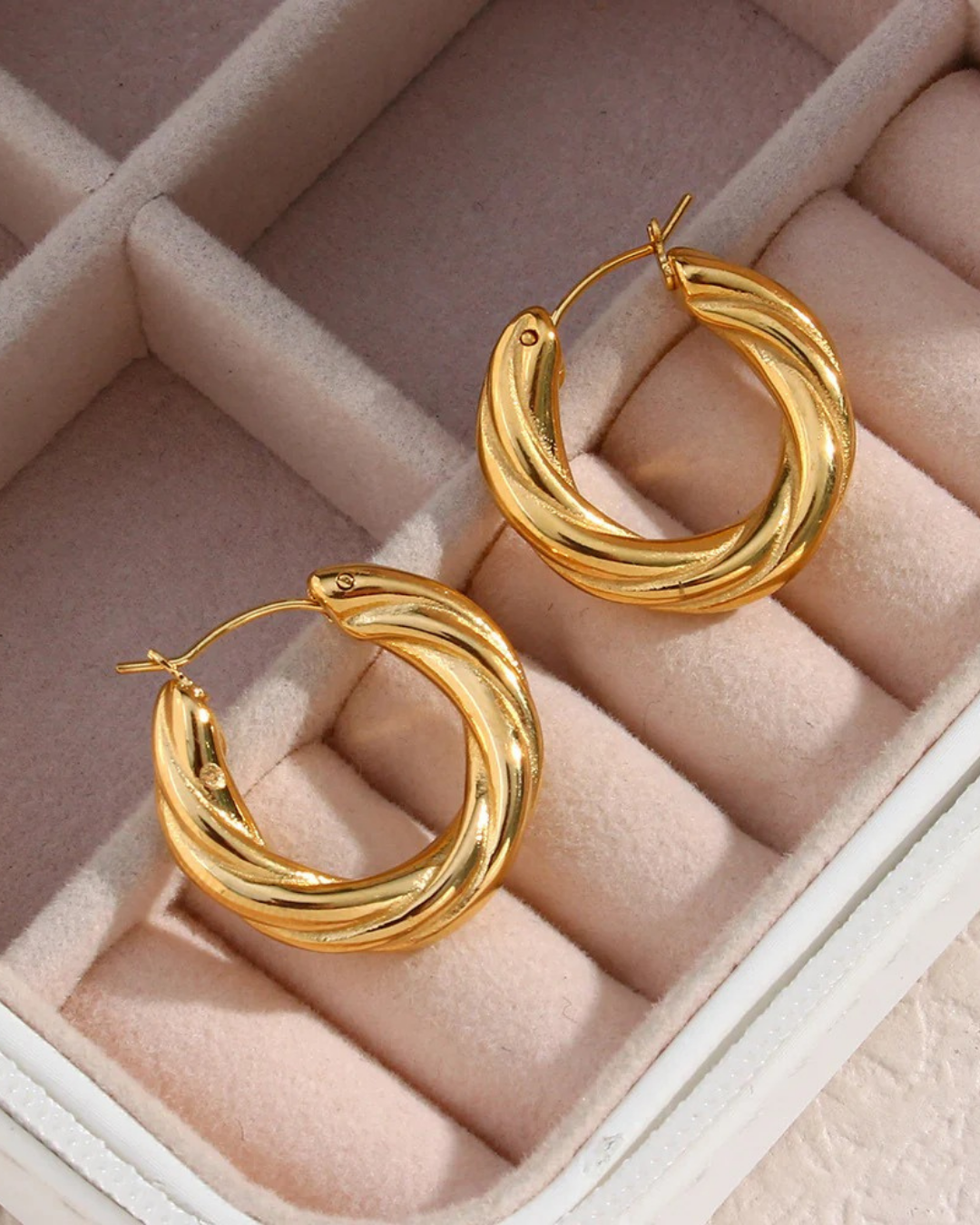 Vienne Hoops Brincos Femininos em Aço Inoxidável | Serenyah