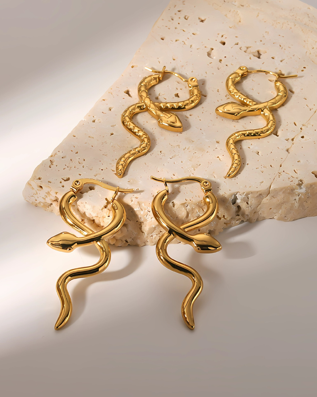 Viperra Earrings | Brincos Serpente Banhados a Ouro 18K – Serenyah