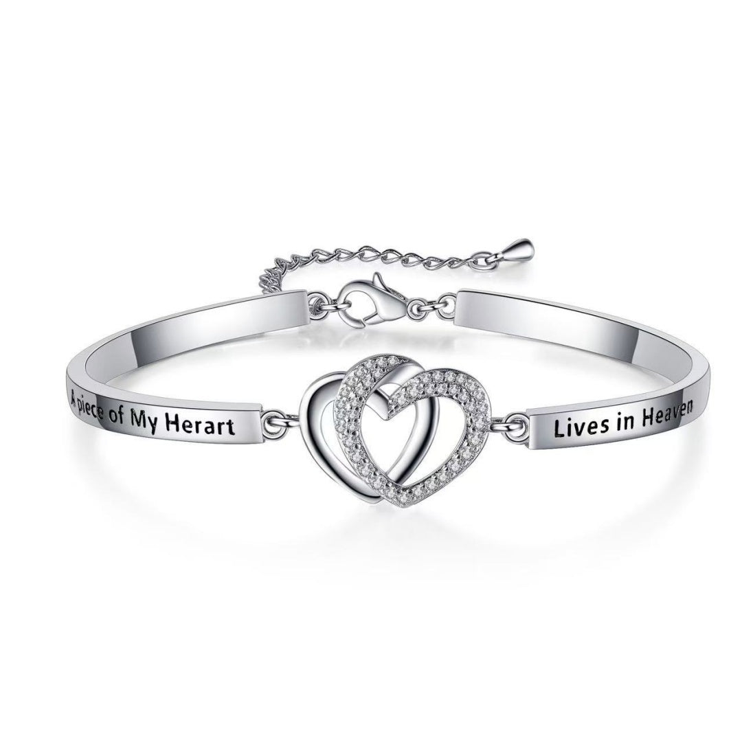 Heavenly Grace – Double Heart Zirconia Bracelet for Women | Rose Gold & Silver | Serenyah