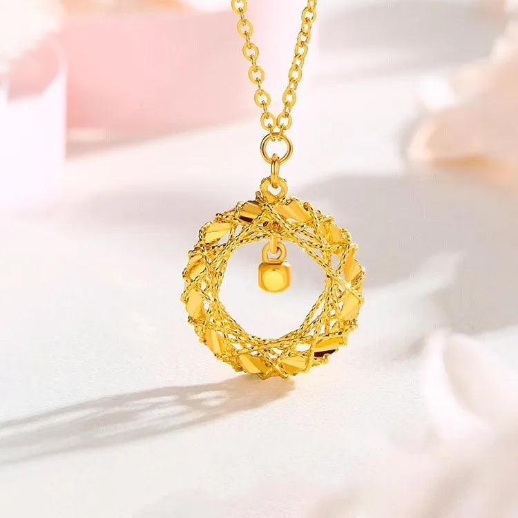 Dream Net Necklace - Gold Titanium Steel