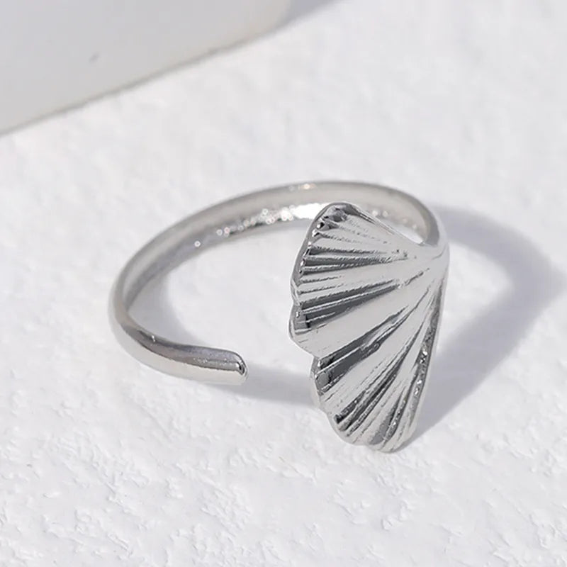 Classic Geometric Ring - Style JR046 - Steel Color