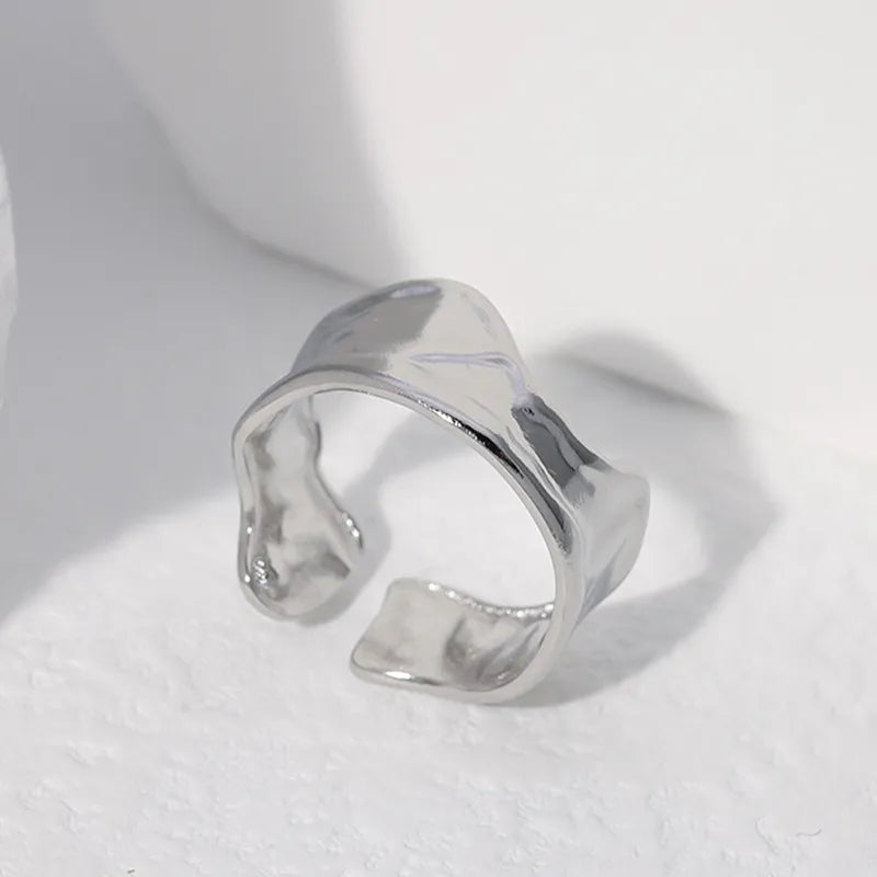 Classic Geometric Ring - Style JR074 - Steel Color