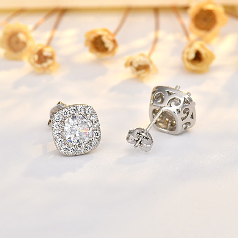 Chandelier Zirconia Earrings Trio | Serenyah Square Round Heart Set