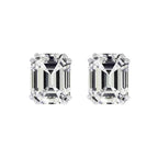 Vienna Studs - Stud Earring in 925 Silver with Emerald Style Cut Stone | Serenyah