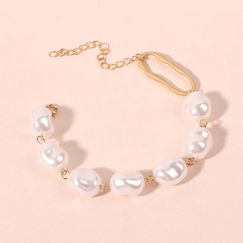 Perla Armonía – Pulsera de Perlas Barrocas con Cierre Artístico de Oro | Serenyah