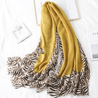 Savannah Veil Scarf 180 × 90 cm Lenço Algodão Animal Print Serenyah