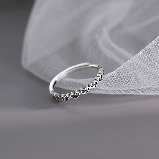 Verona Ring – 925 Sterling Silver Heart Ring with Stones | Romantic Elegant Jewelry