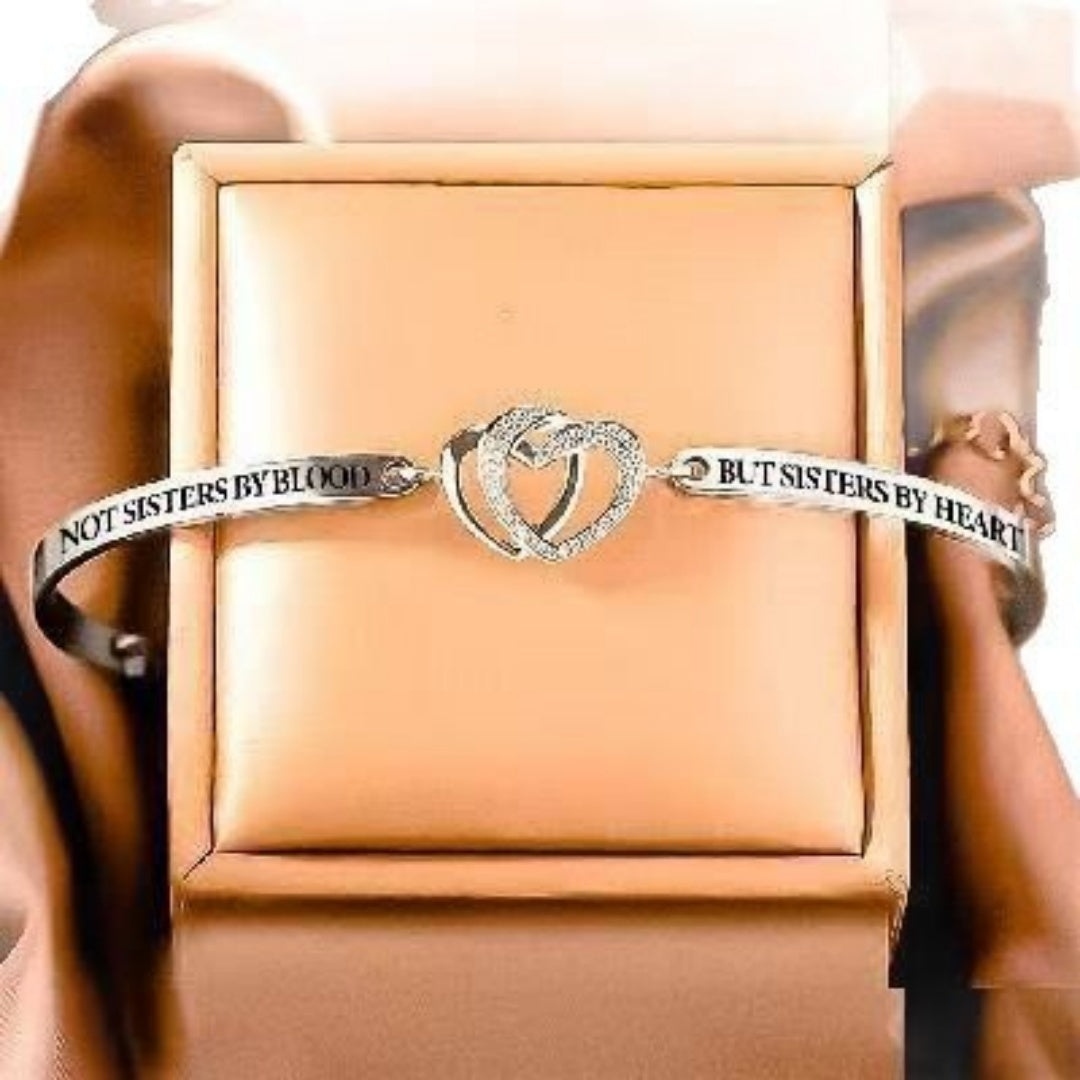 Heavenly Grace Women's Bracelet with Hearts Studded in Zirconia
