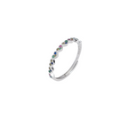 Verona Ring – 925 Silver Ring with Hearts and Stones
