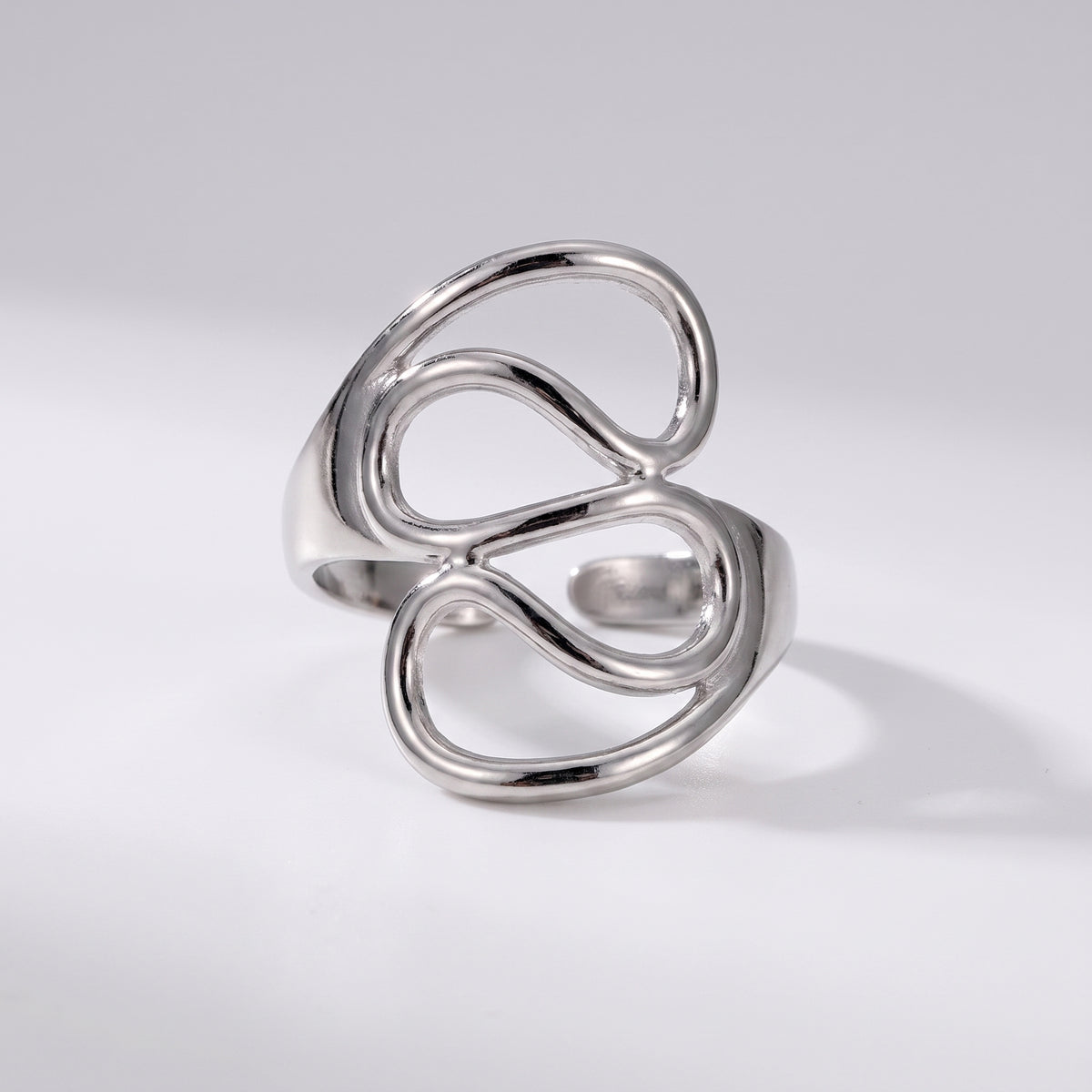 Interlocking Loops Open Ring (18K Gold Plated) | Serenyah