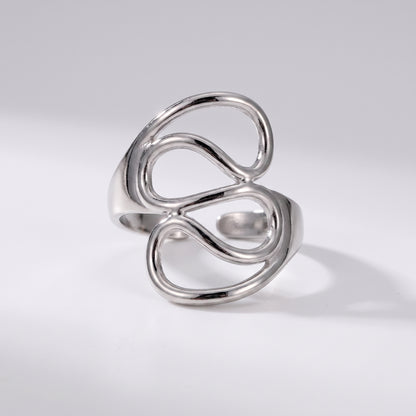 Interlocking Loops Open Ring (18K Gold Plated) | Serenyah