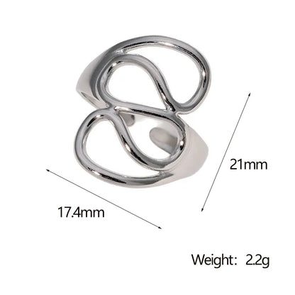 Interlocking Loops Open Ring (18K Gold Plated) | Serenyah