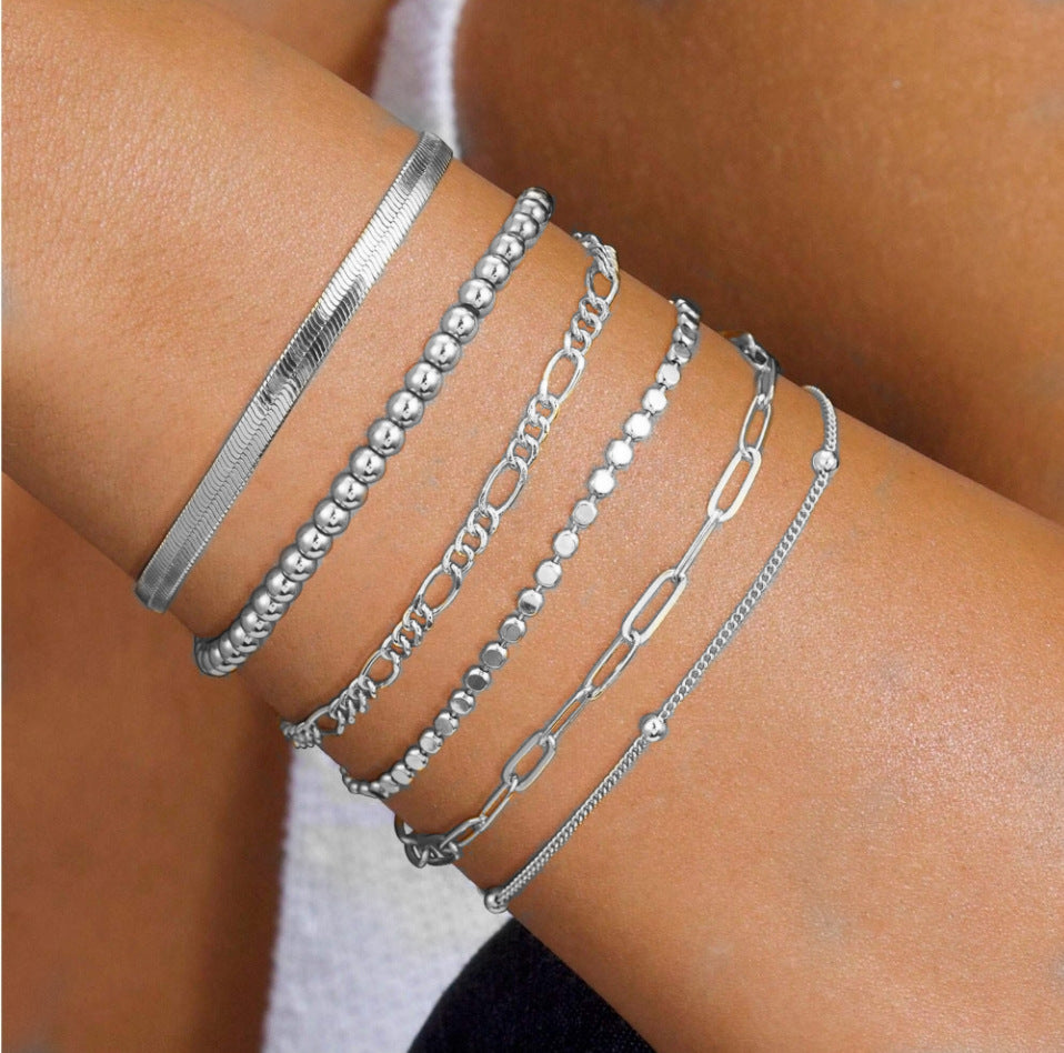 Aurah Bracelet Set – Pulseira Feminina Dourada Minimalista Serenyah