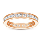 Liora Ring – 925 Silver ring with micro zirconias in a continuous line and flat band