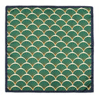 Emerald Deco Silk Scarf 70 cm Lenço Feminino Serenyah