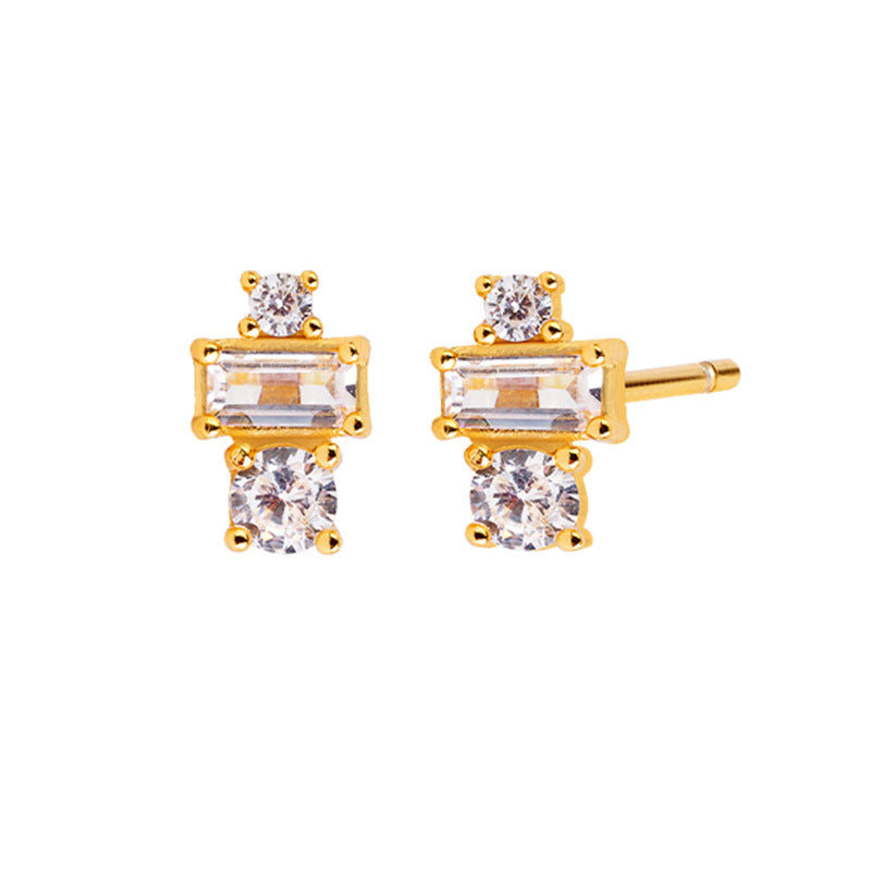 New Studs Earrings Mini Zirconia Korean Chic Serenyah