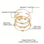 Amoré Infinito Set - Set of Gold Women's Bracelets with Heart and Infinity Serenyah