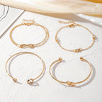 Amoré Infinito Set - Set of Gold Women's Bracelets with Heart and Infinity Serenyah
