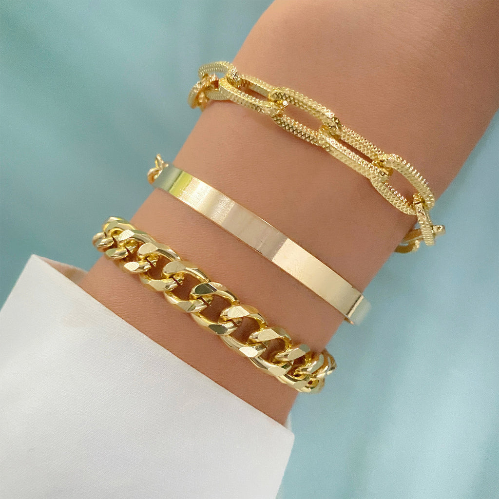Vera Catena - Set of 3 or 4 Bracelets in Gold or Silver Serenyah
