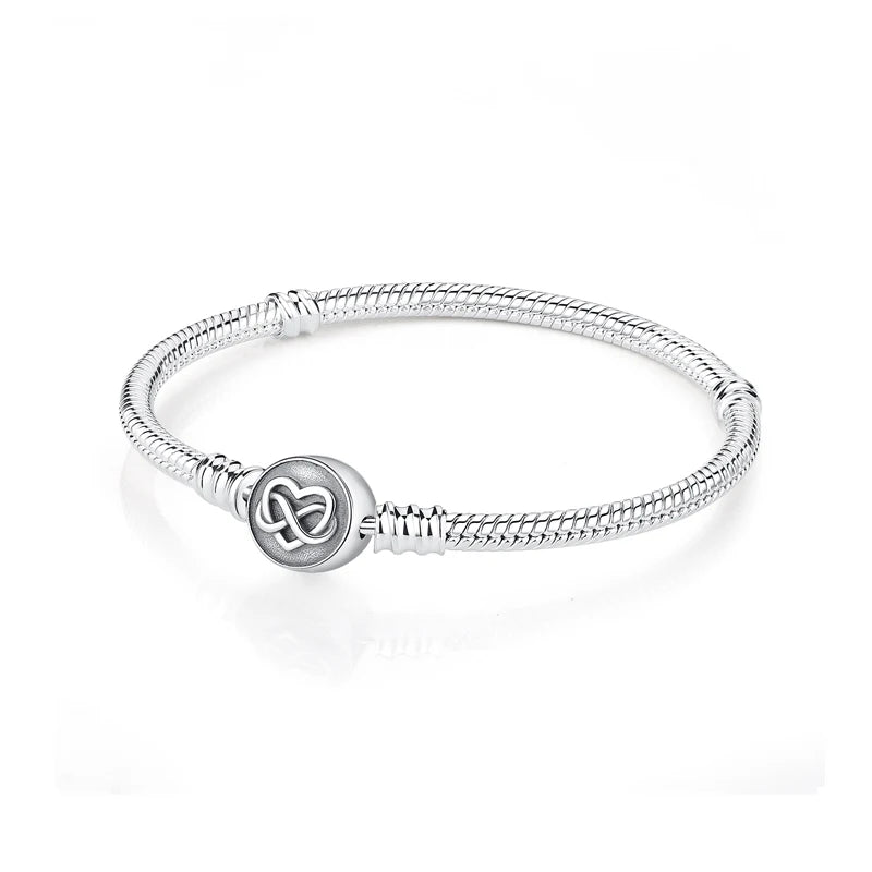 Pulseira Love Heart em Prata 925 com Charms