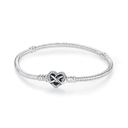 Pulseira Love Heart em Prata 925 com Charms
