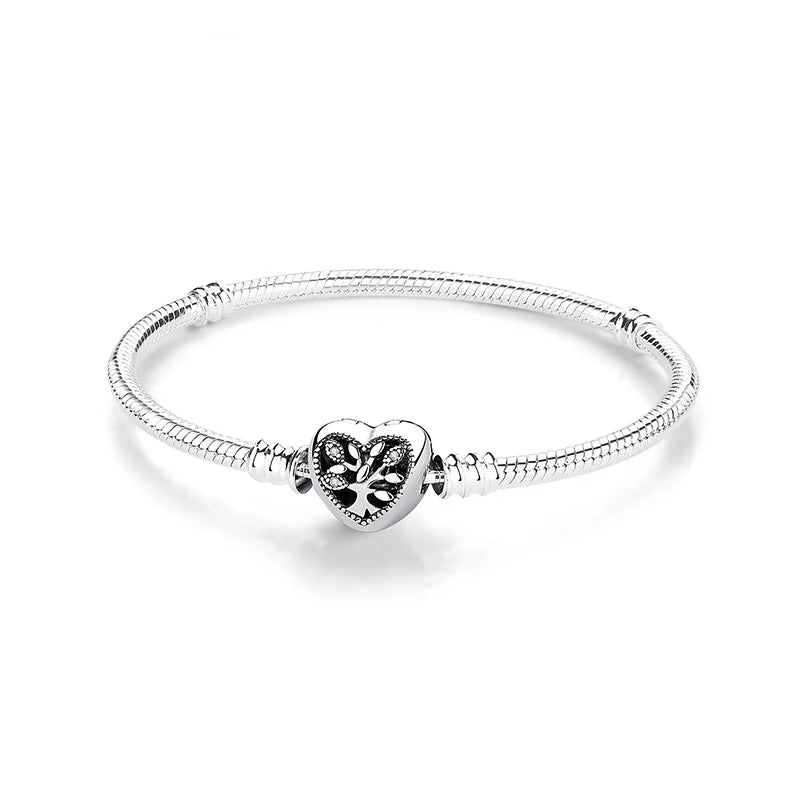 Pulseira Love Heart em Prata 925 com Charms