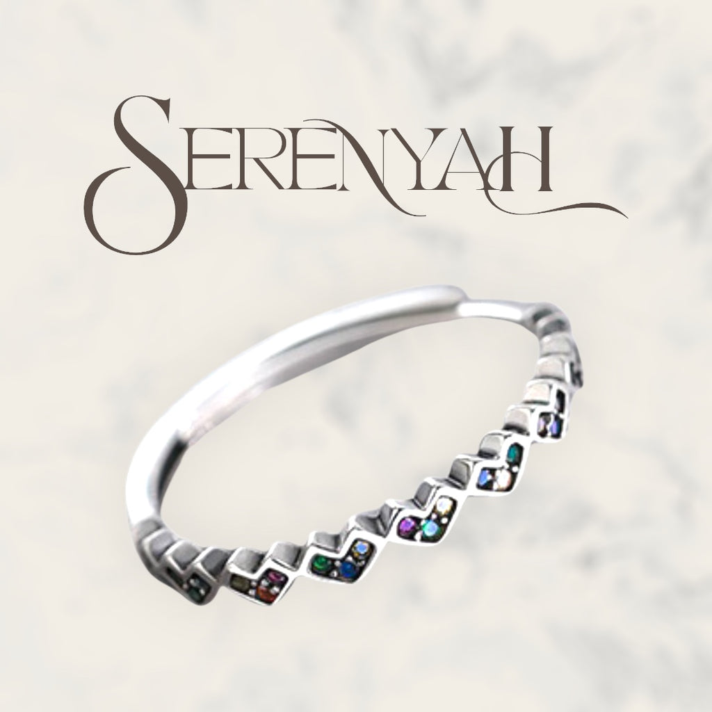 Verona Ring – 925 Silver Ring with Hearts and Stones