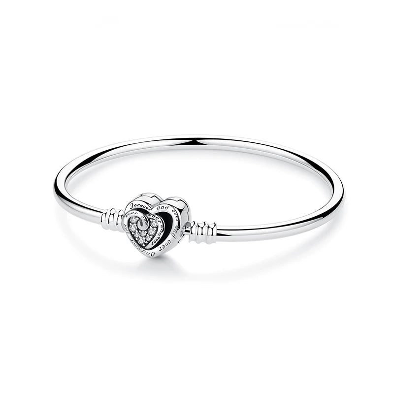 Pulseira Love Heart em Prata 925 com Charms