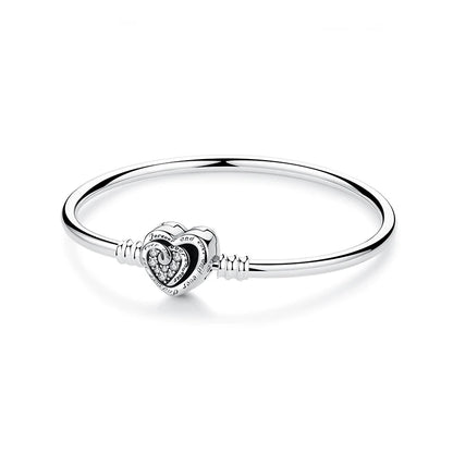 Pulseira Love Heart em Prata 925 com Charms