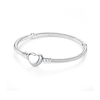 Pulseira Love Heart em Prata 925 com Charms