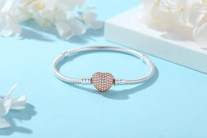 Pulseira Love Heart em Prata 925 com Charms