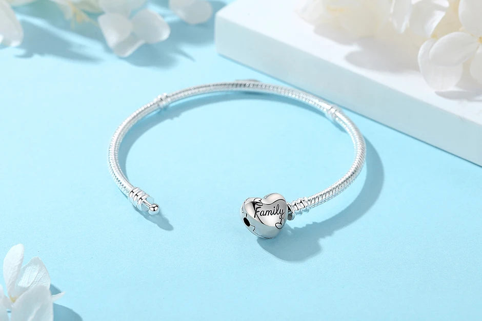 Pulseira Love Heart em Prata 925 com Charms