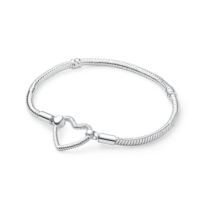 Pulseira Love Heart em Prata 925 com Charms